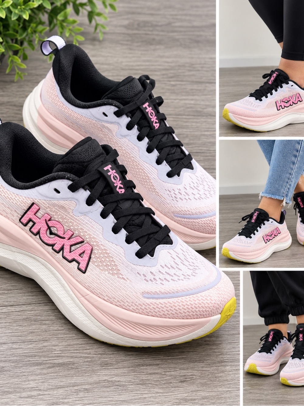 HOKA  One One Women's Size 7 D  Pink Running Shoes - Lightweight Cushioning